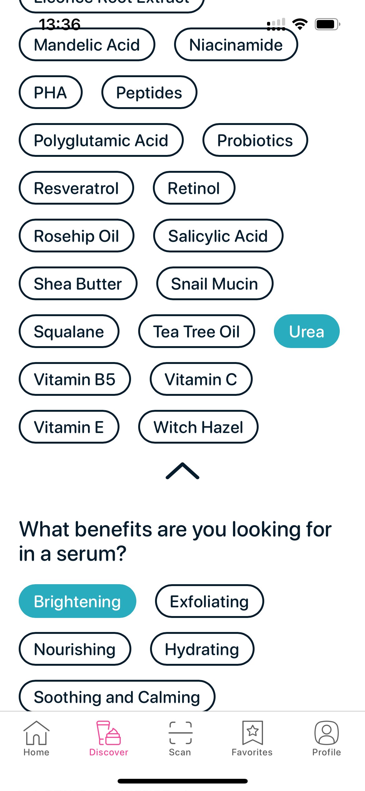 Find the best urea skincare serum with SkinBuddy ingredient filters