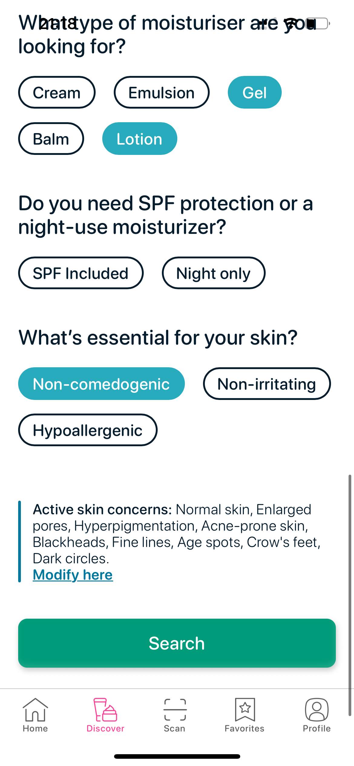 SkinBuddy smart filter page second part