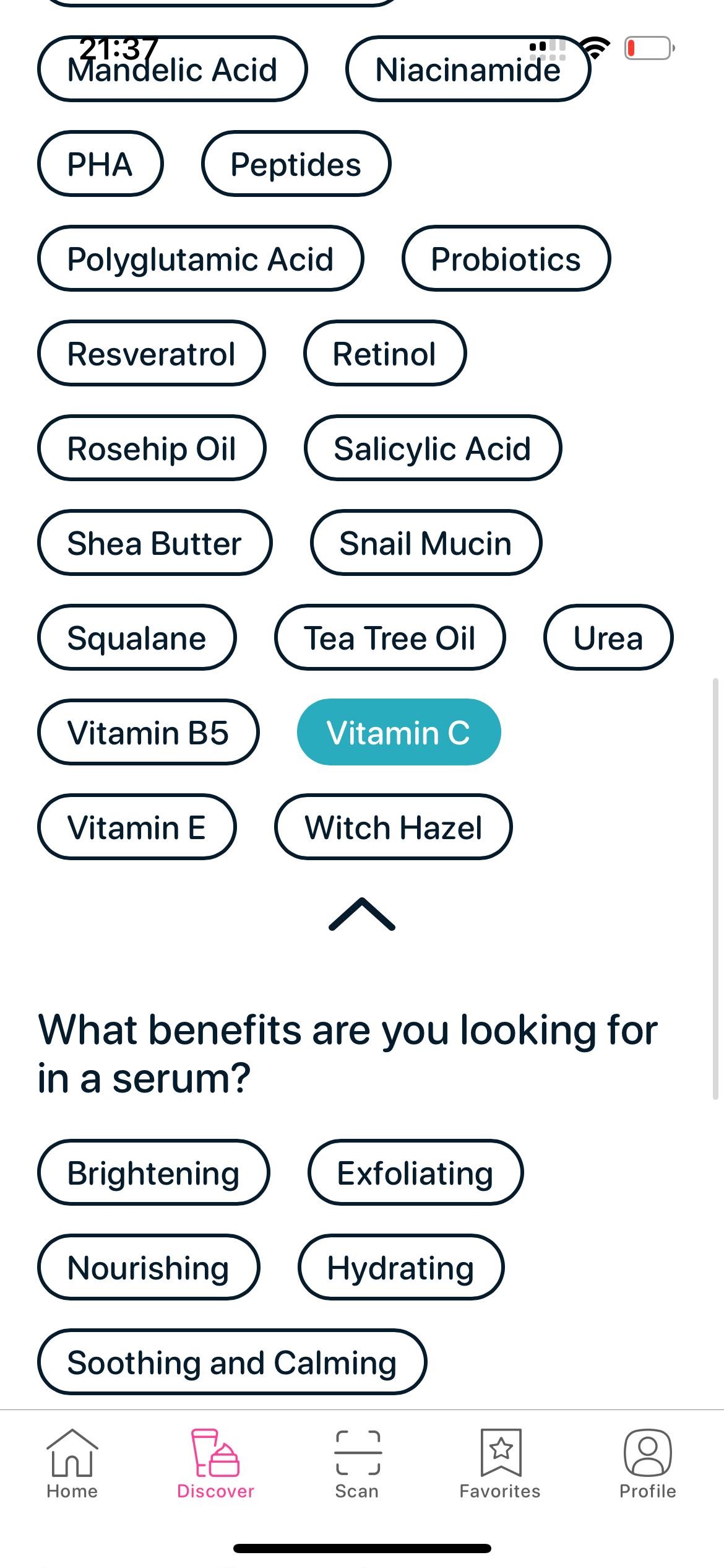 SkinBuddy smart filter page second part