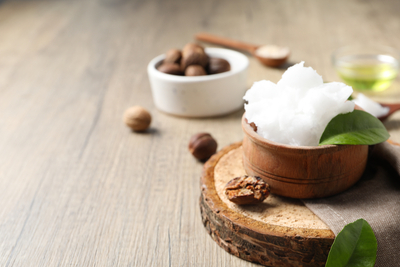 Shea butter in skincare used for hydration but may clog pores in acne-prone skin